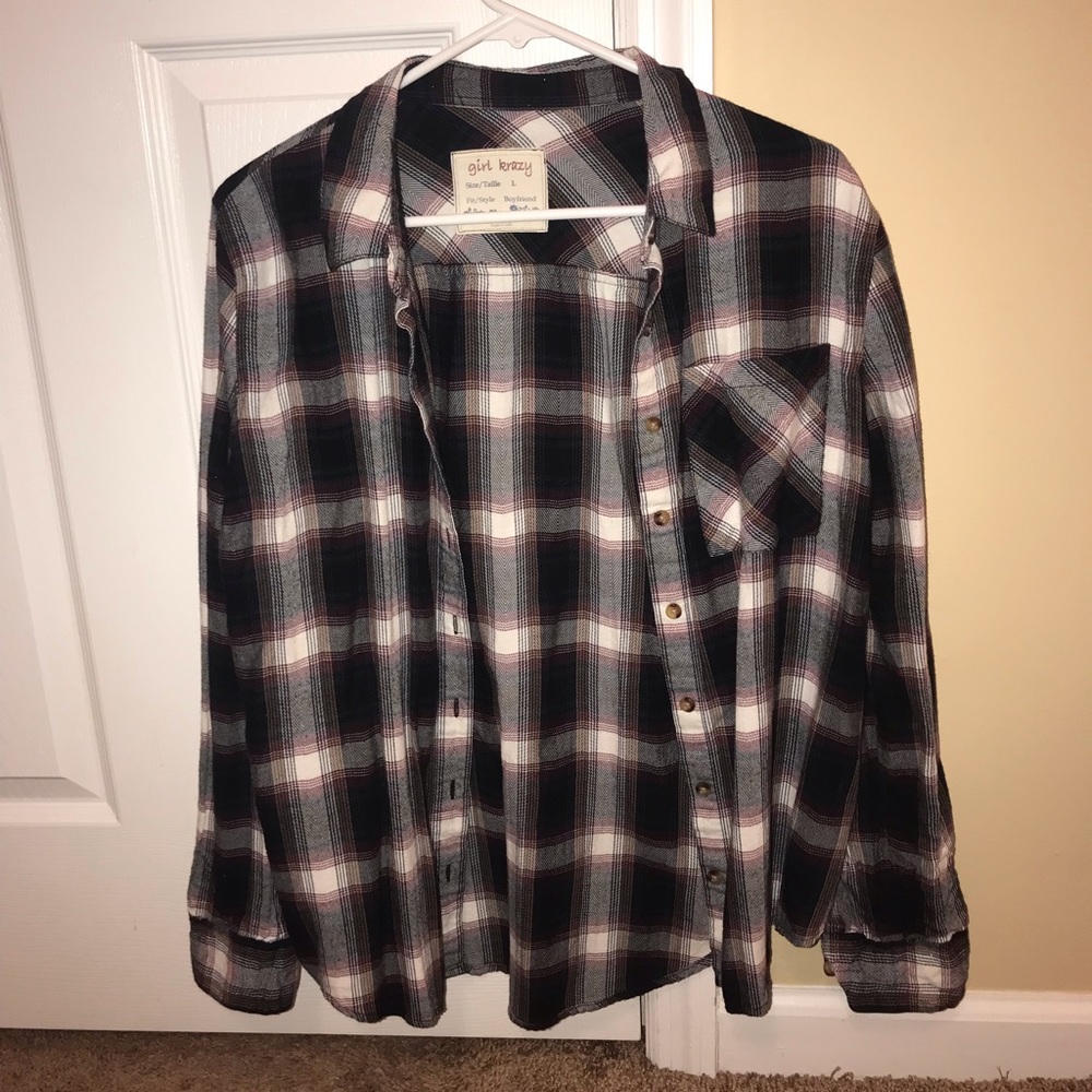 Plaid Striped Navy Flannel